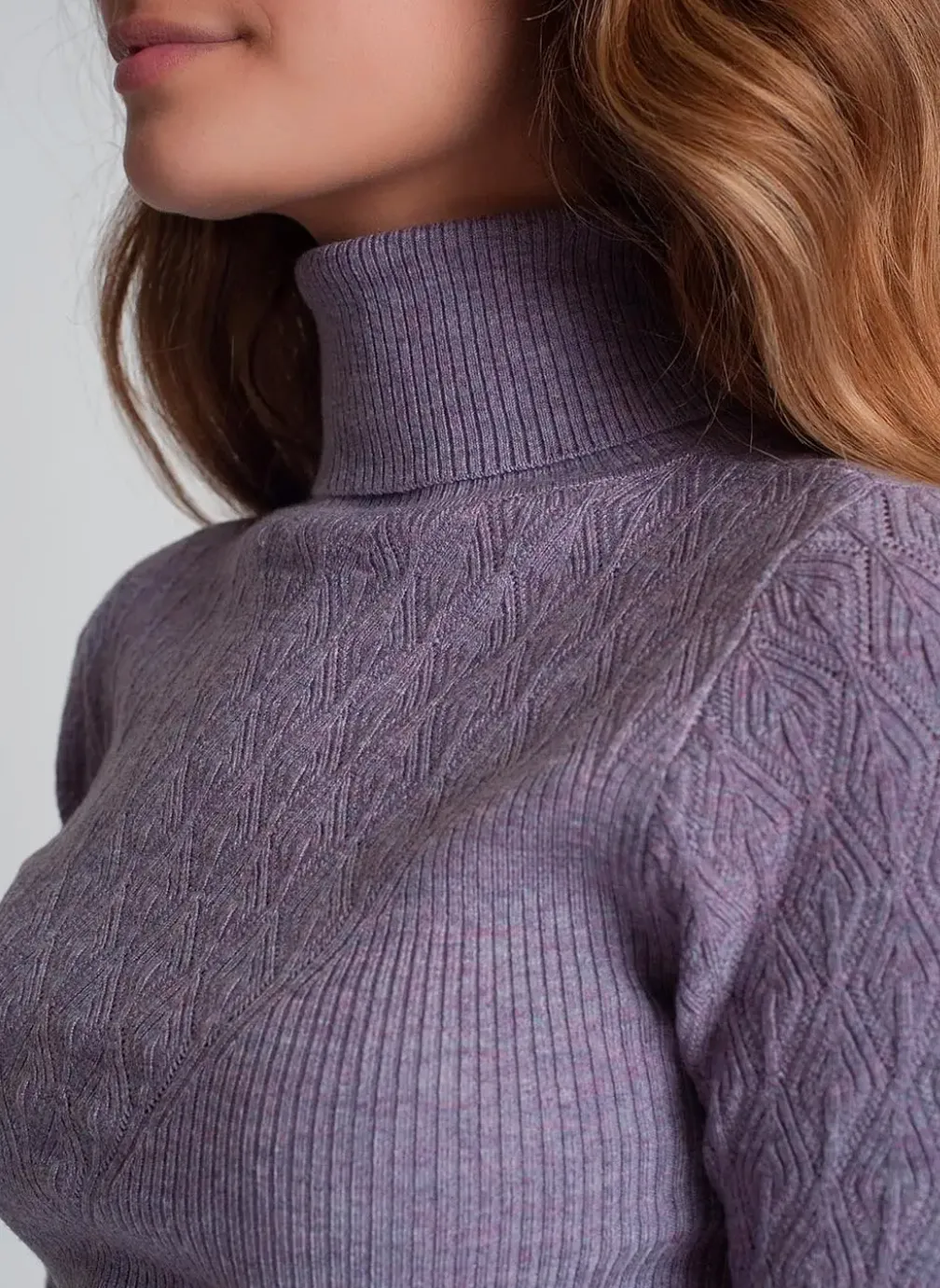 STRETCH-KNIT TURTLENECK SWEATER hi