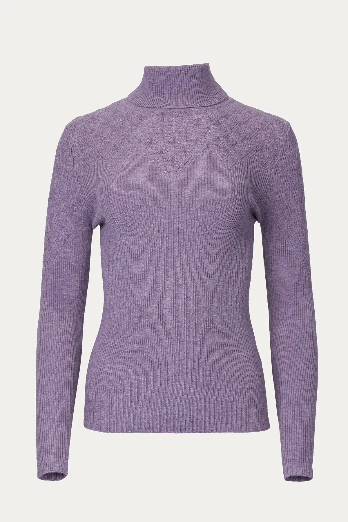 STRETCH-KNIT TURTLENECK SWEATER hi