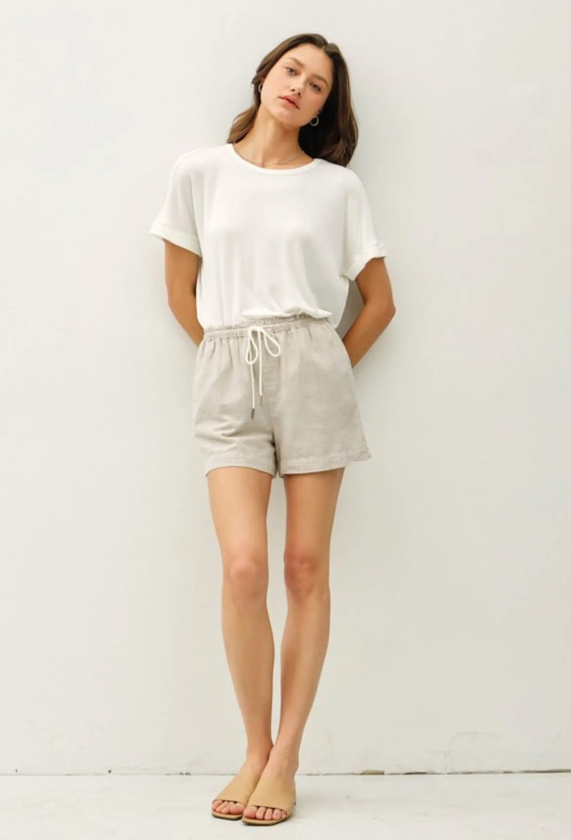 Stripe Linen Short