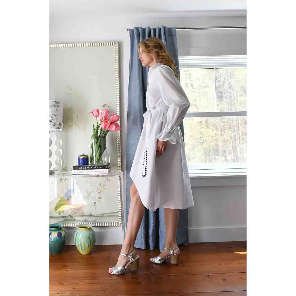 Style Junkiie White Poplin Shirt Dress (Set of 2)