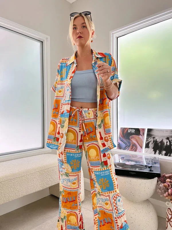 Sun Lounger Print Cici Pants