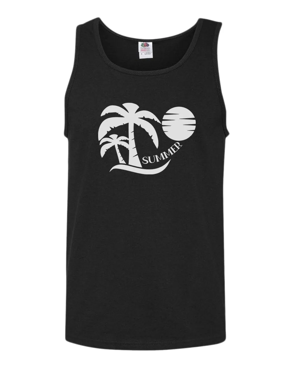 Sun set palm tree summer tank top, beach party tank top