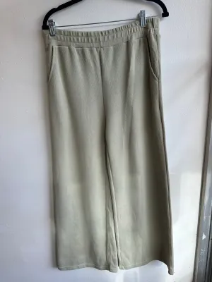 Sunshy - Sage Green Wide Leg Sweat Pants - Size Large