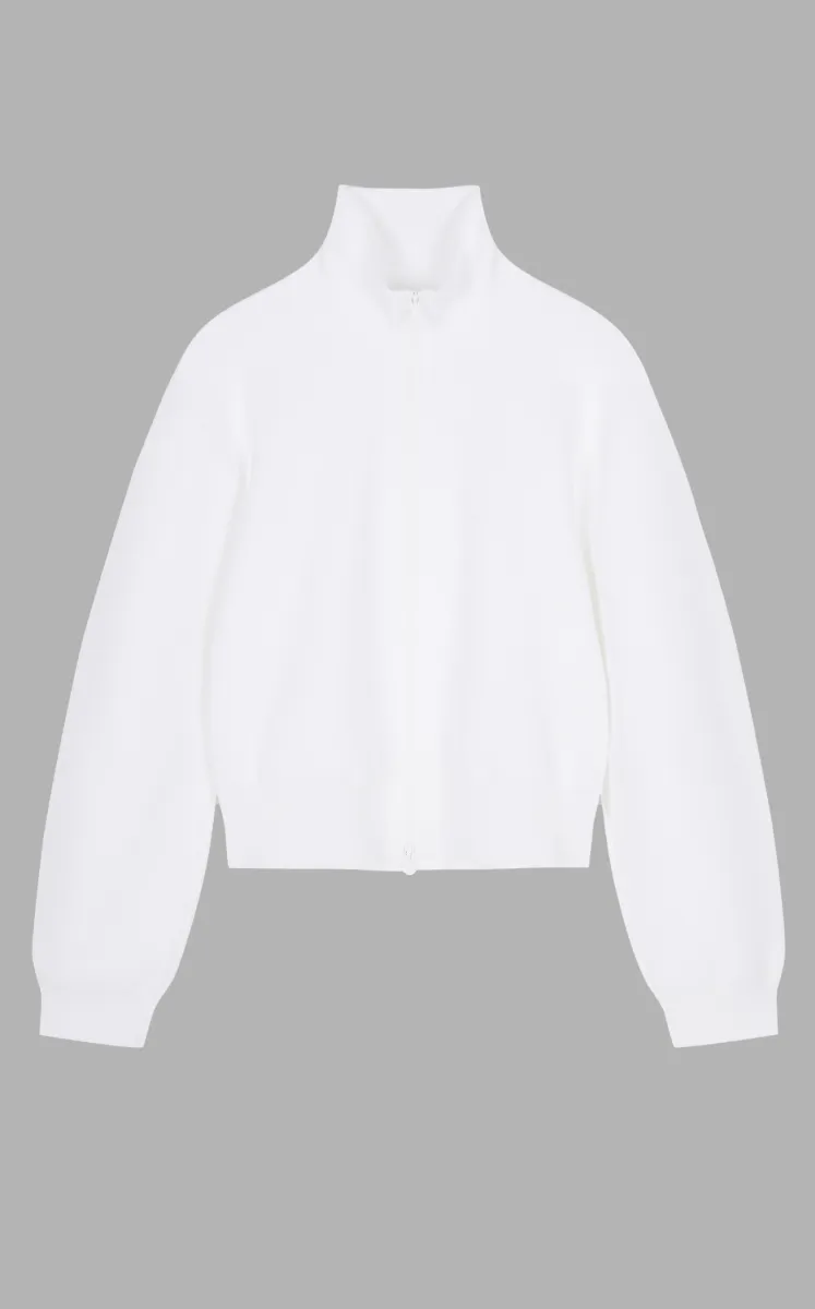 Sweater / JNBY Cotton Short Cardigan with Dual-Zip