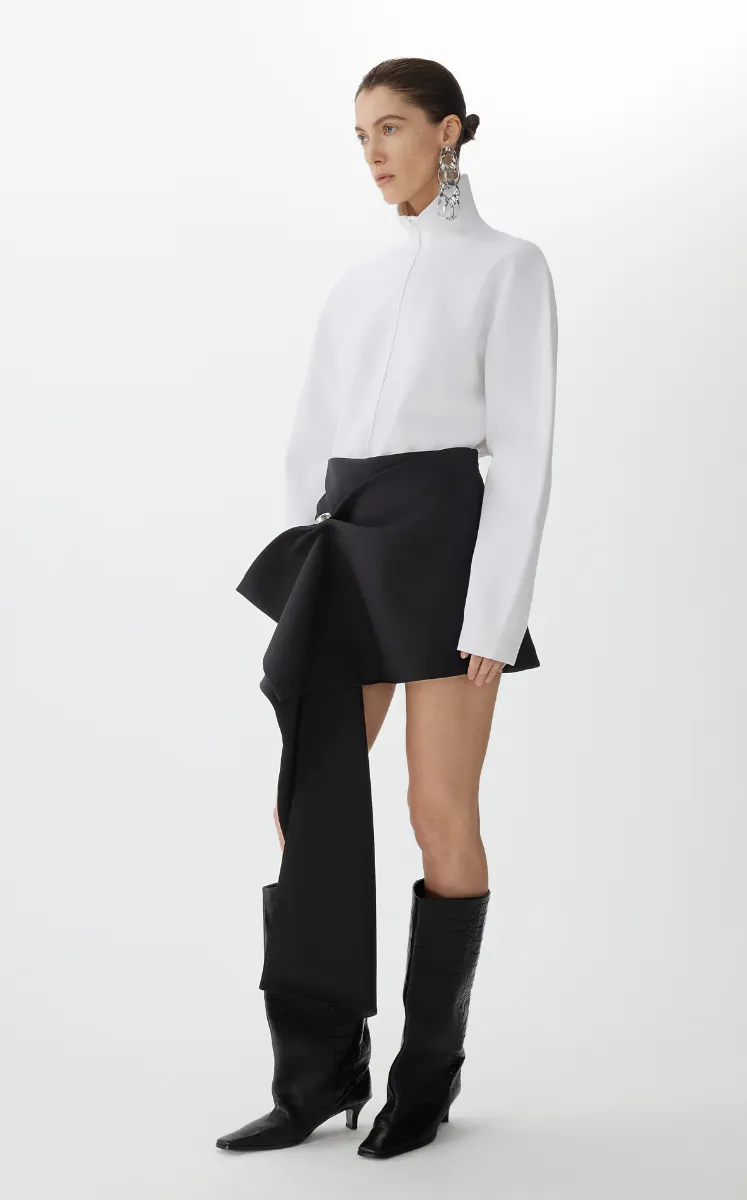 Sweater / JNBY Cotton Short Cardigan with Dual-Zip