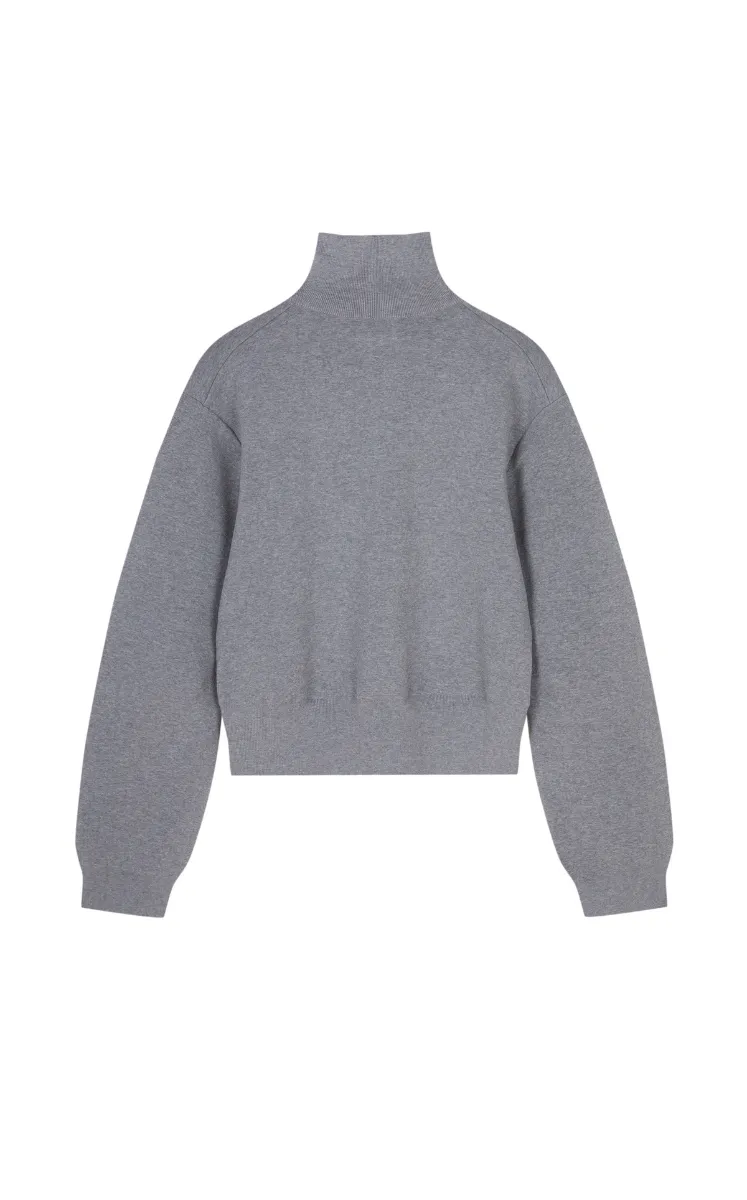 Sweater / JNBY Cotton Short Cardigan with Dual-Zip