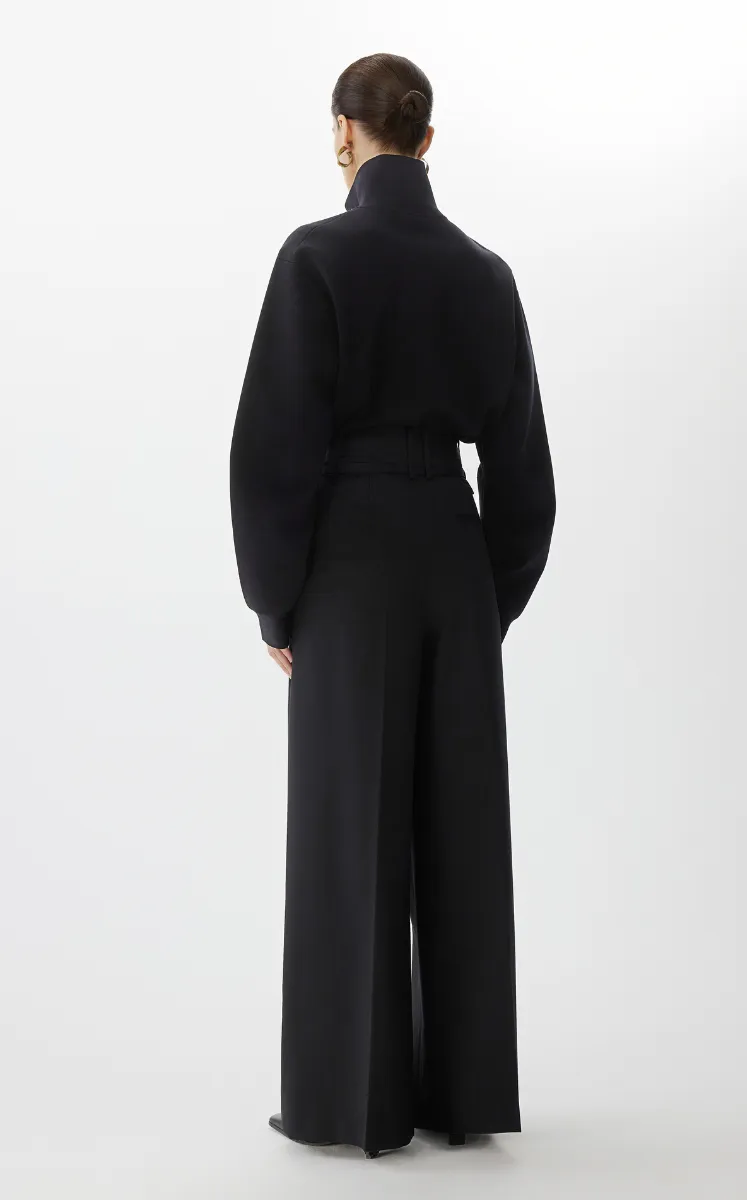 Sweater / JNBY Cotton Short Cardigan with Dual-Zip
