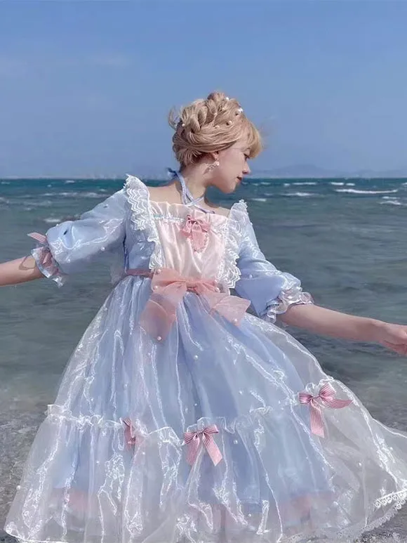 Sweet Lolita Dress Polyester Short Sleeves Dress Sweet Lolita Dress