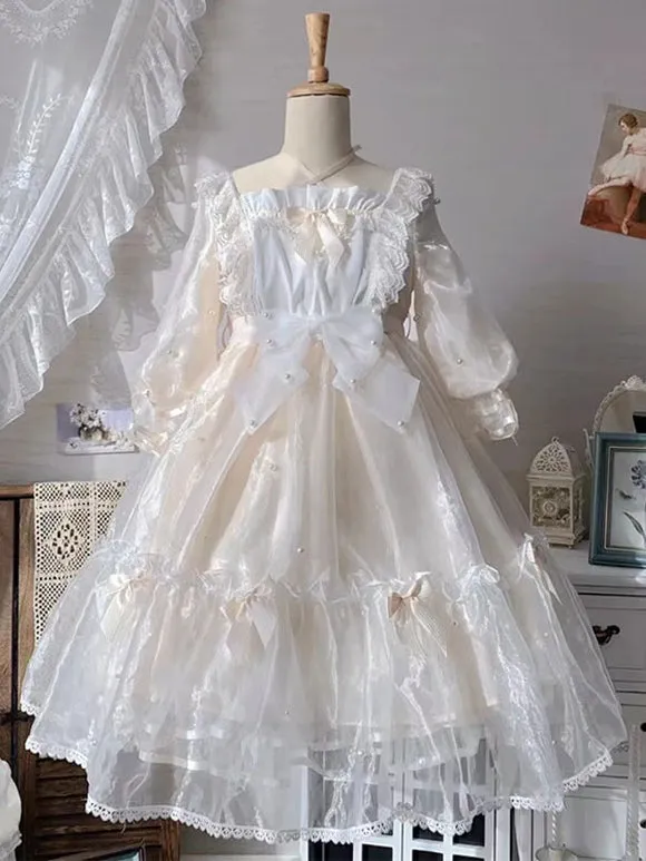 Sweet Lolita Dress Polyester Short Sleeves Dress Sweet Lolita Dress