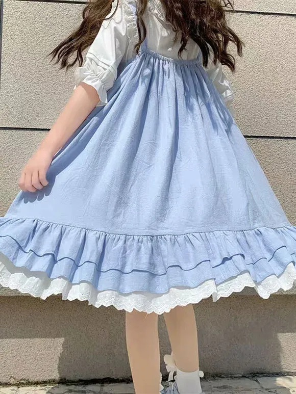Sweet Lolita Dress Polyester Sleeveless Dress