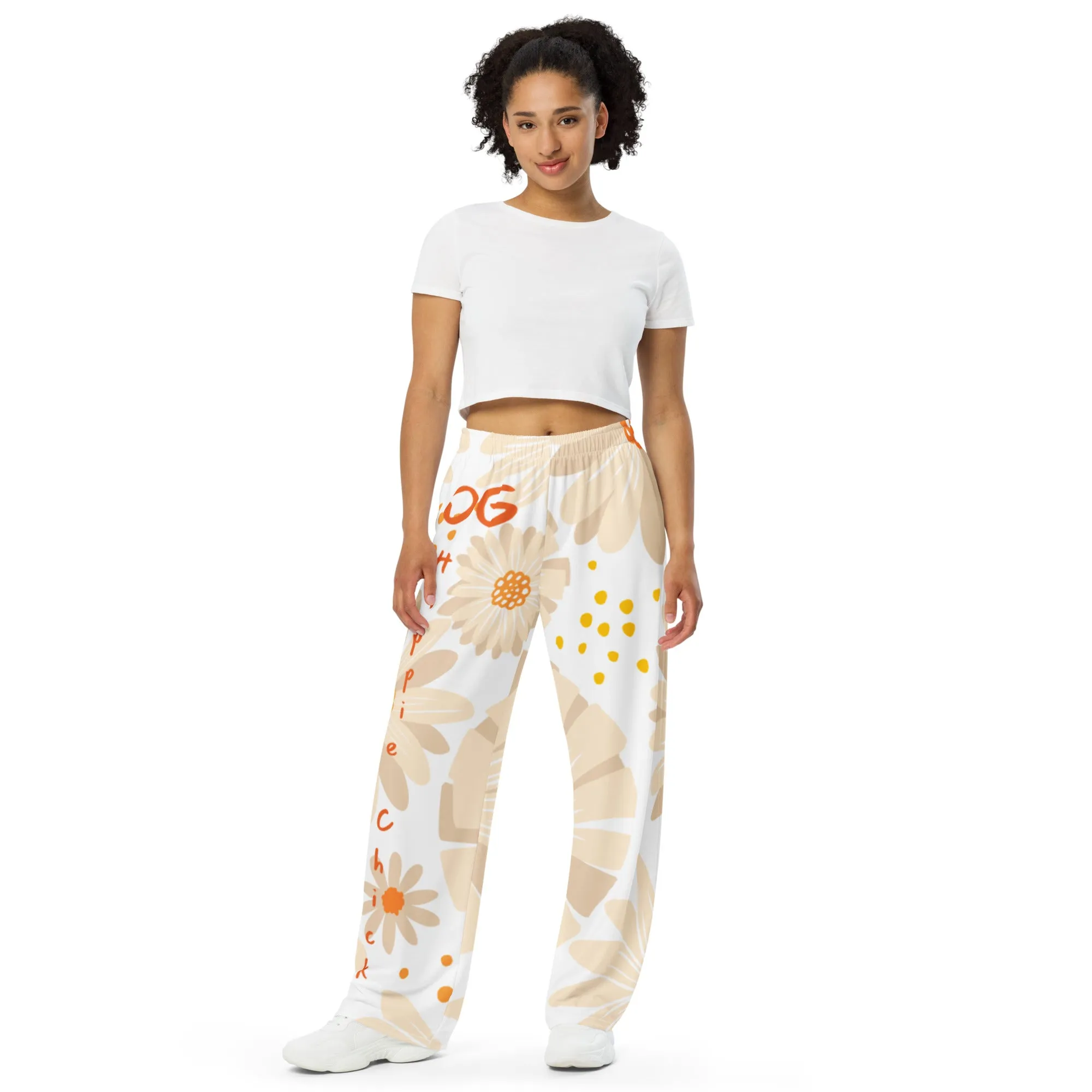 Tan Daisies Unisex Pants - OG Hippie Chick