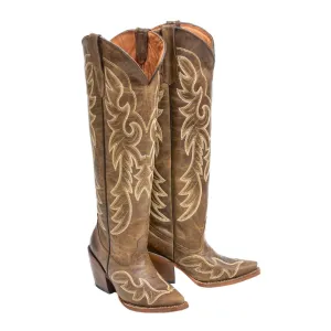 TANNER MARK WOMEN’S Ginger Cognac Calf Tall Boots Cowgirl Boots