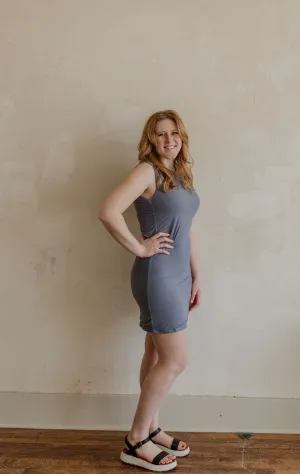 TASHA DOUBLE LAYERED MINI DRESS WITH SIDE RUCHING