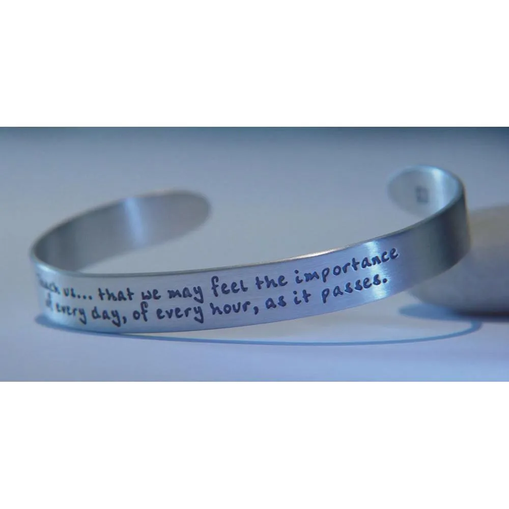 Teach Us - Jane Austen Cuff Bracelet
