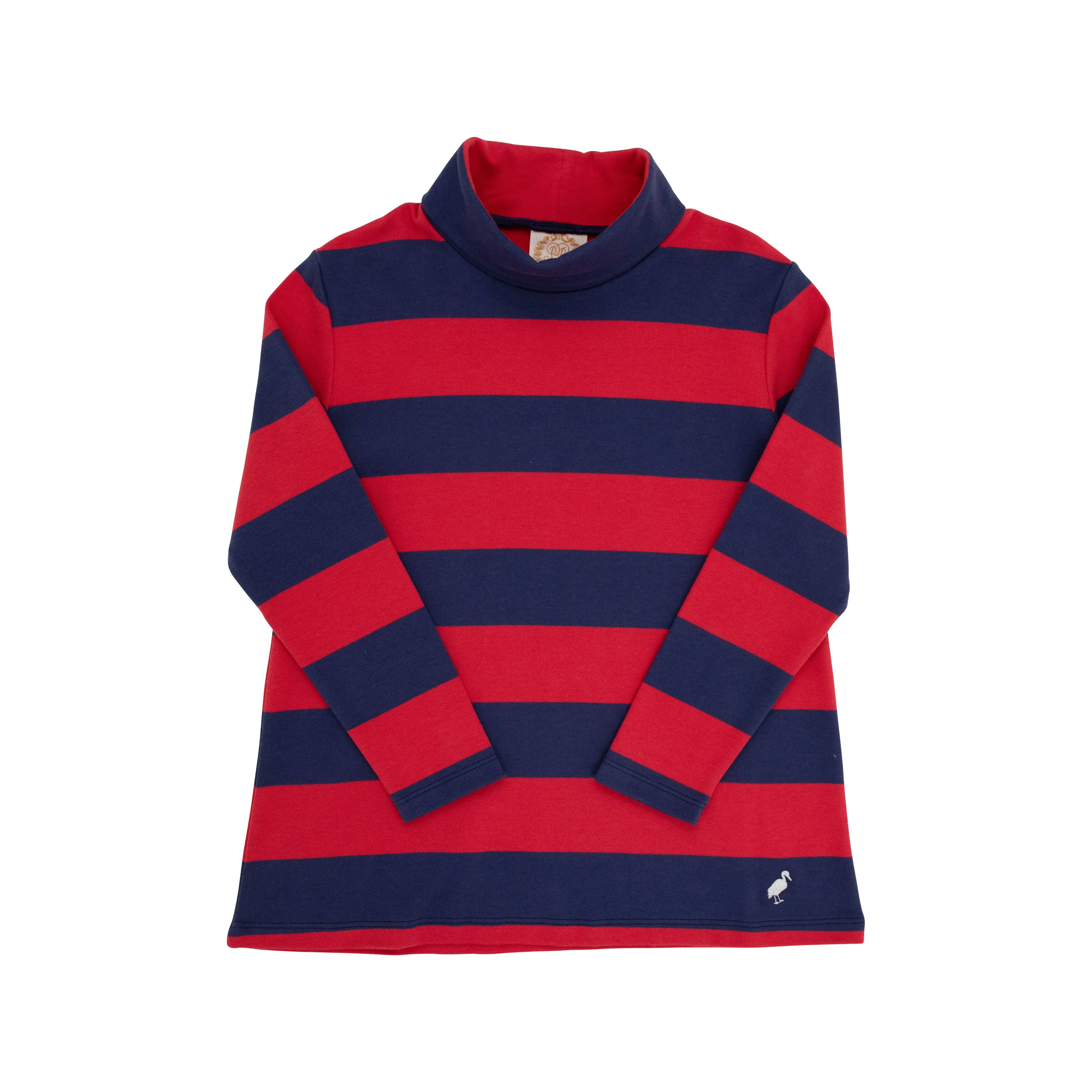 Tenley Tunic - Nantucket Navy & Richmond Red Stripe with Palmetto Pearl Stork