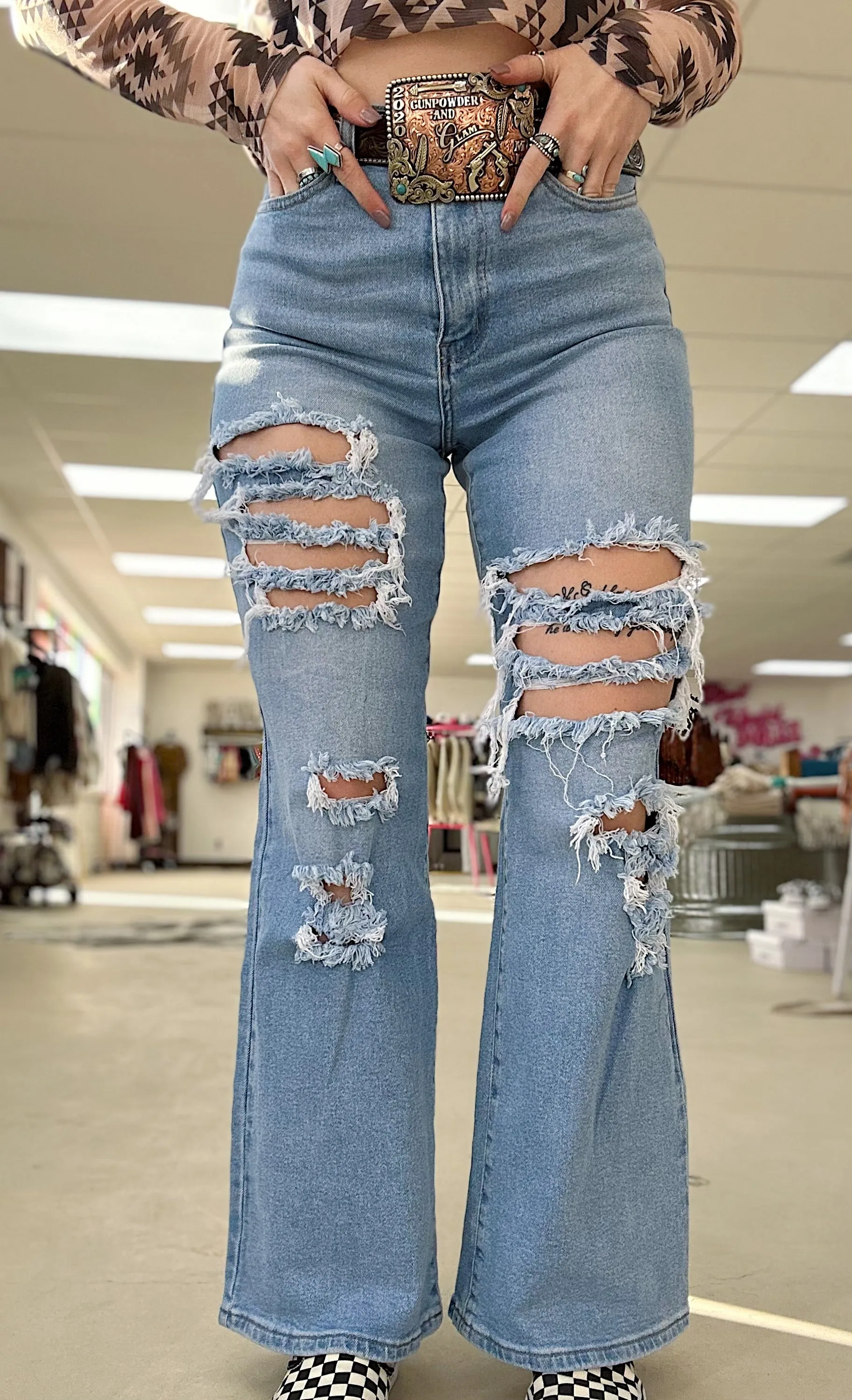 The Brandi Wide Leg Bootcut Jeans