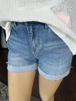 The Khaki Denim Shorts