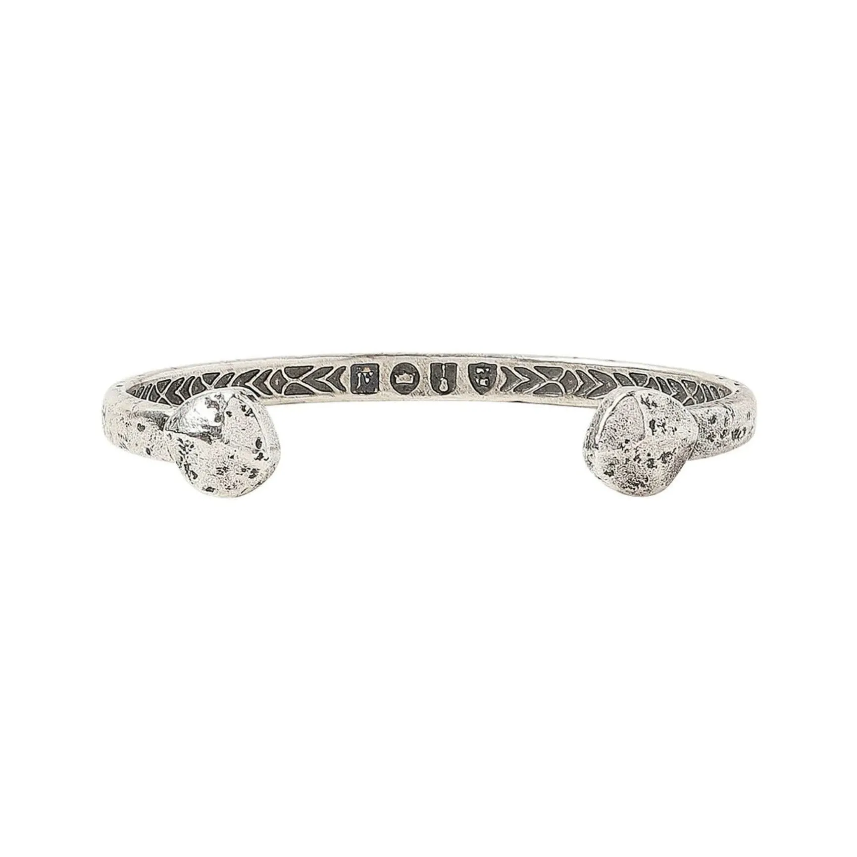 Thin Destressed Cuff Bracelet