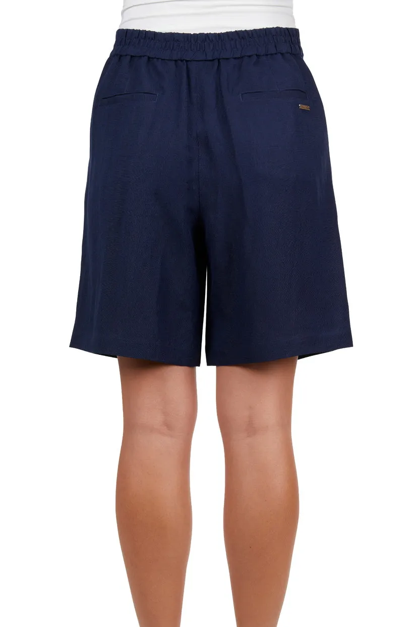 THOMAS COOK WOMENS ISABEL LINEN SHORT (NAVY)