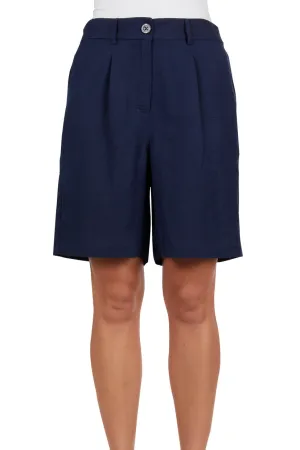 THOMAS COOK WOMENS ISABEL LINEN SHORT (NAVY)