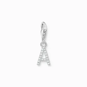 Thomas Sabo Charm Pendant Letter A with White Stones