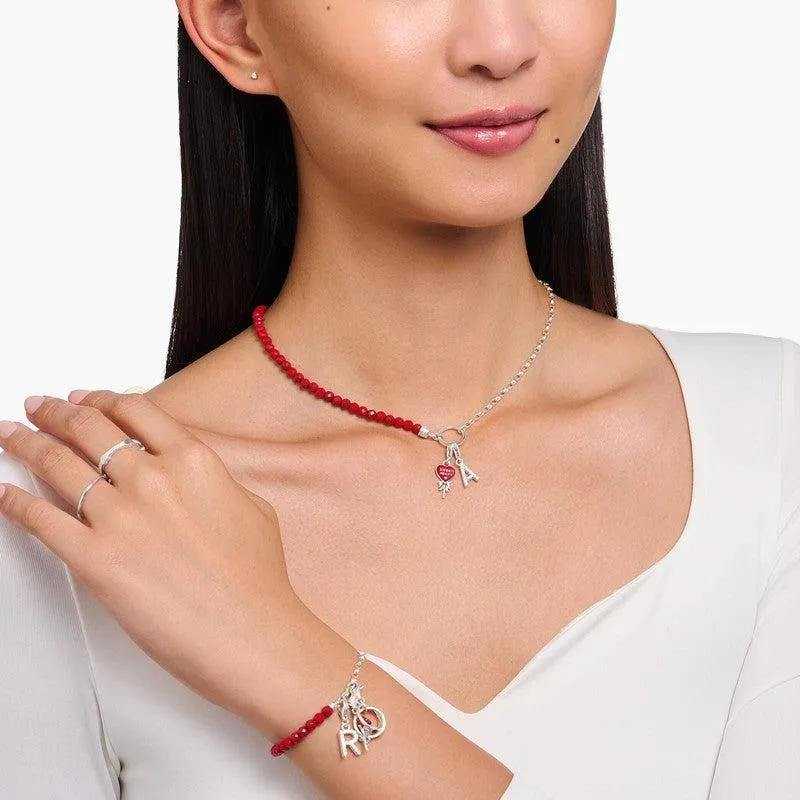 Thomas Sabo Charm Pendant Letter A with White Stones