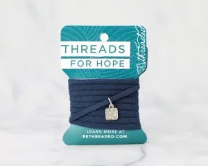 Threads for Hope Bracelet / Navy Blue