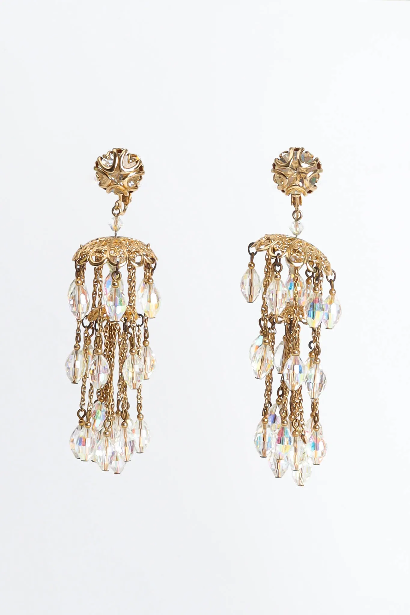 Tiered Crystal Chandelier Earrings