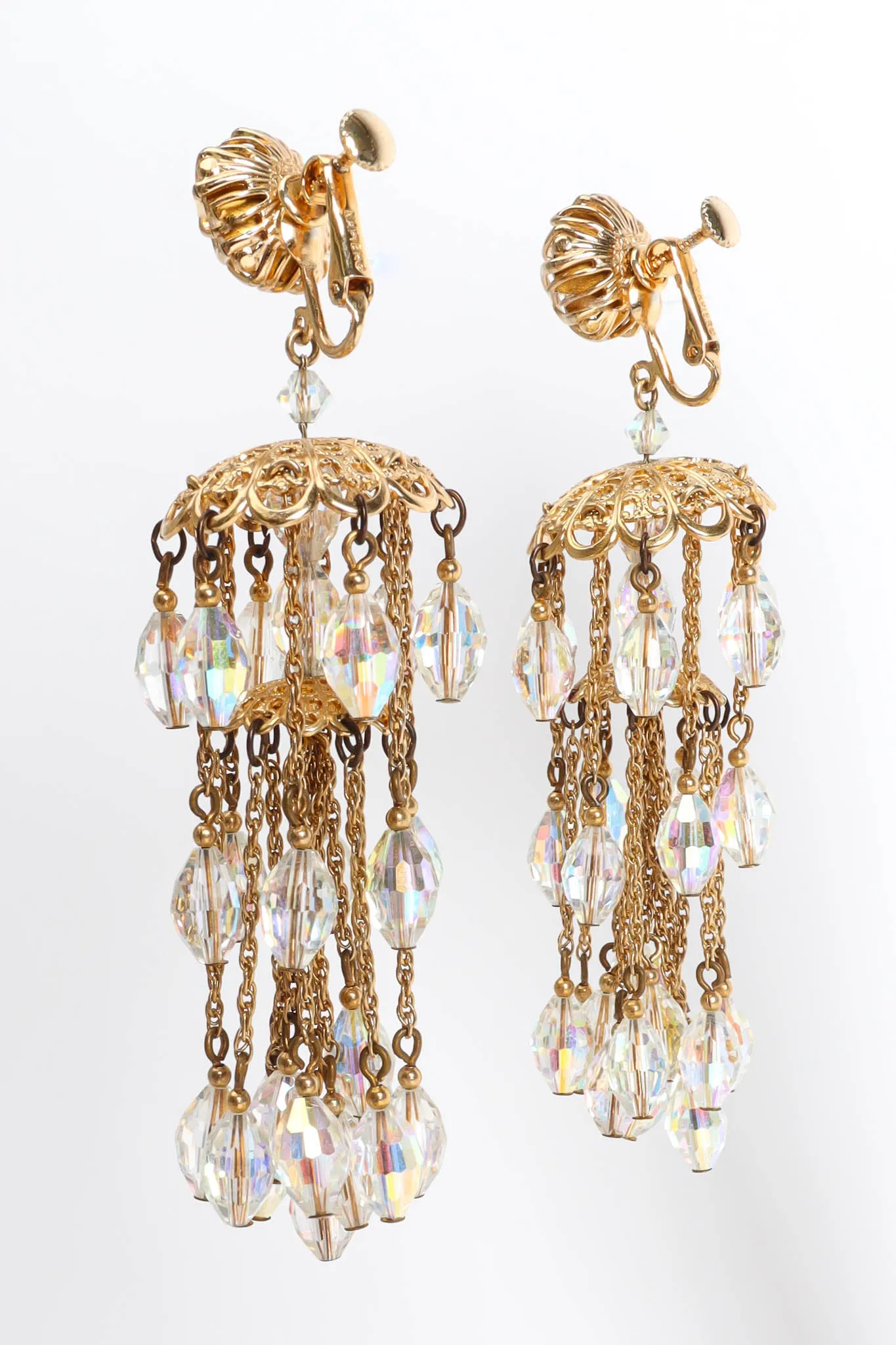 Tiered Crystal Chandelier Earrings