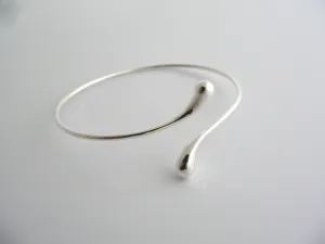 Tiffany & Co Silver Teardrop Bangle Bracelet Gift Love Peretti Tear