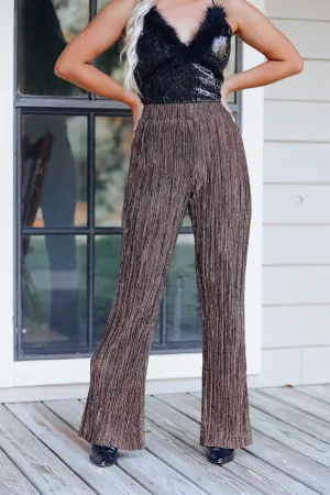 Tinsel Town Flare Pants - Bronze
