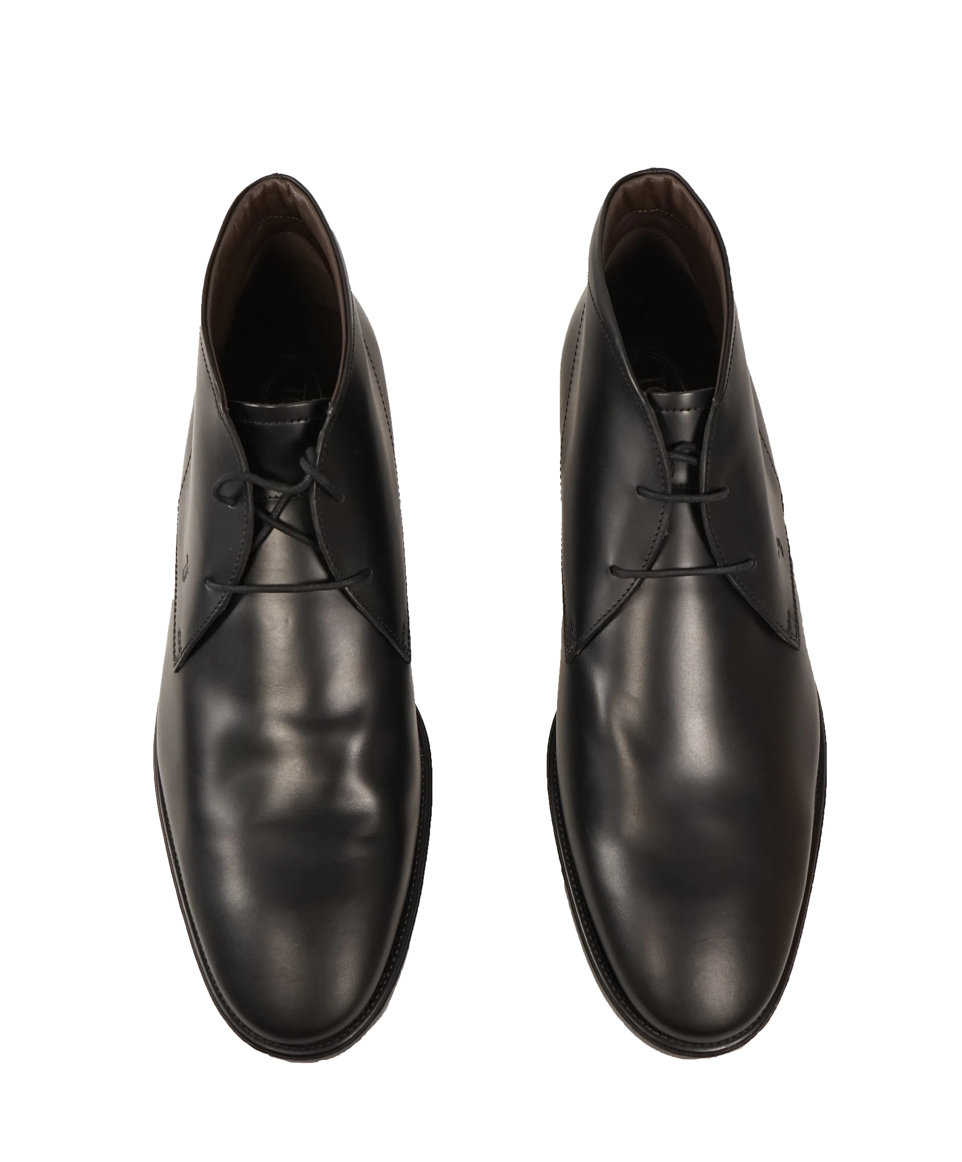 TOD’S - Black Rubber Sole LOGO Ankle Chukka Boot - 13