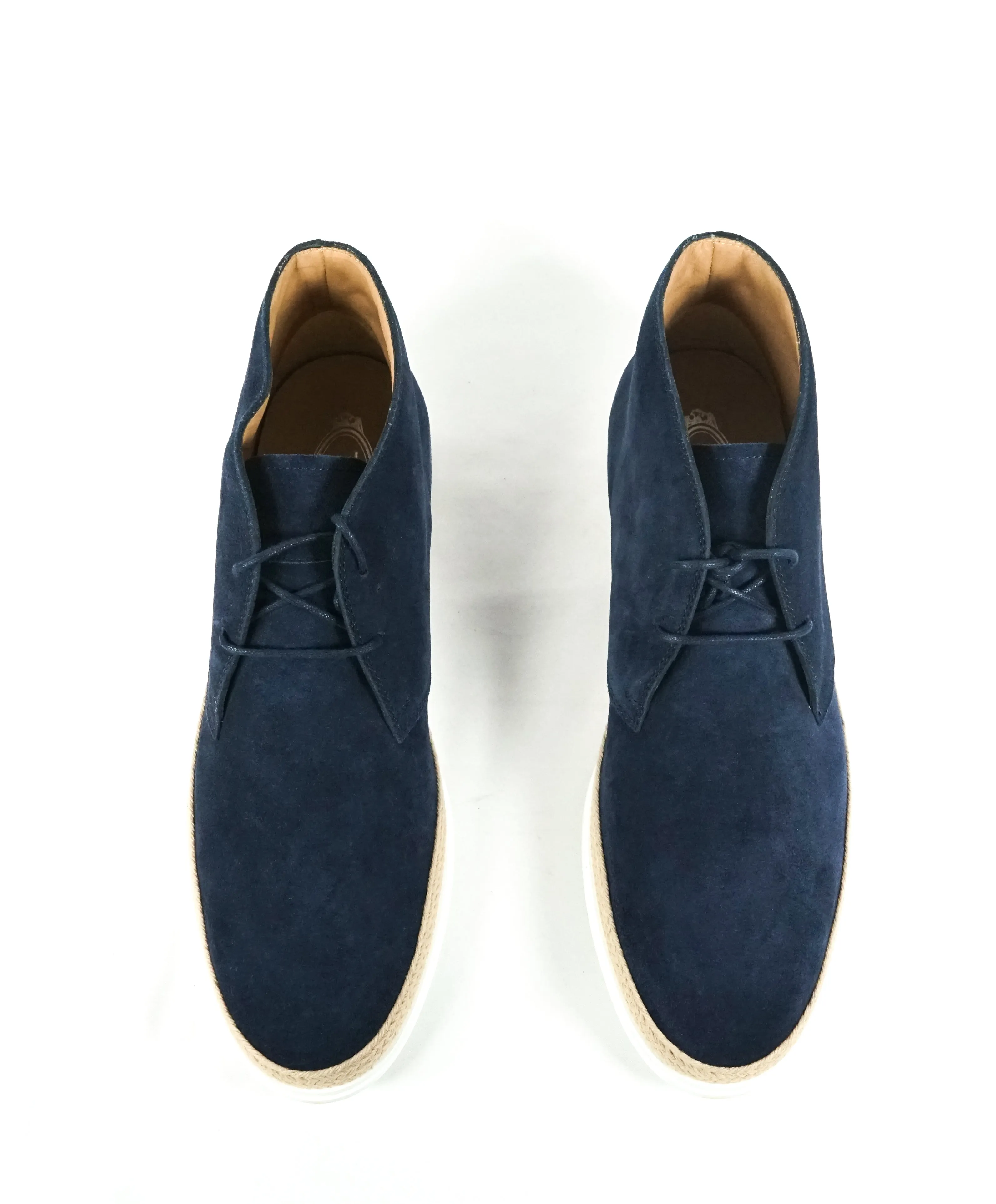 TOD’S - Navy Suede Espadrille Ankle Chukka Boot - 11