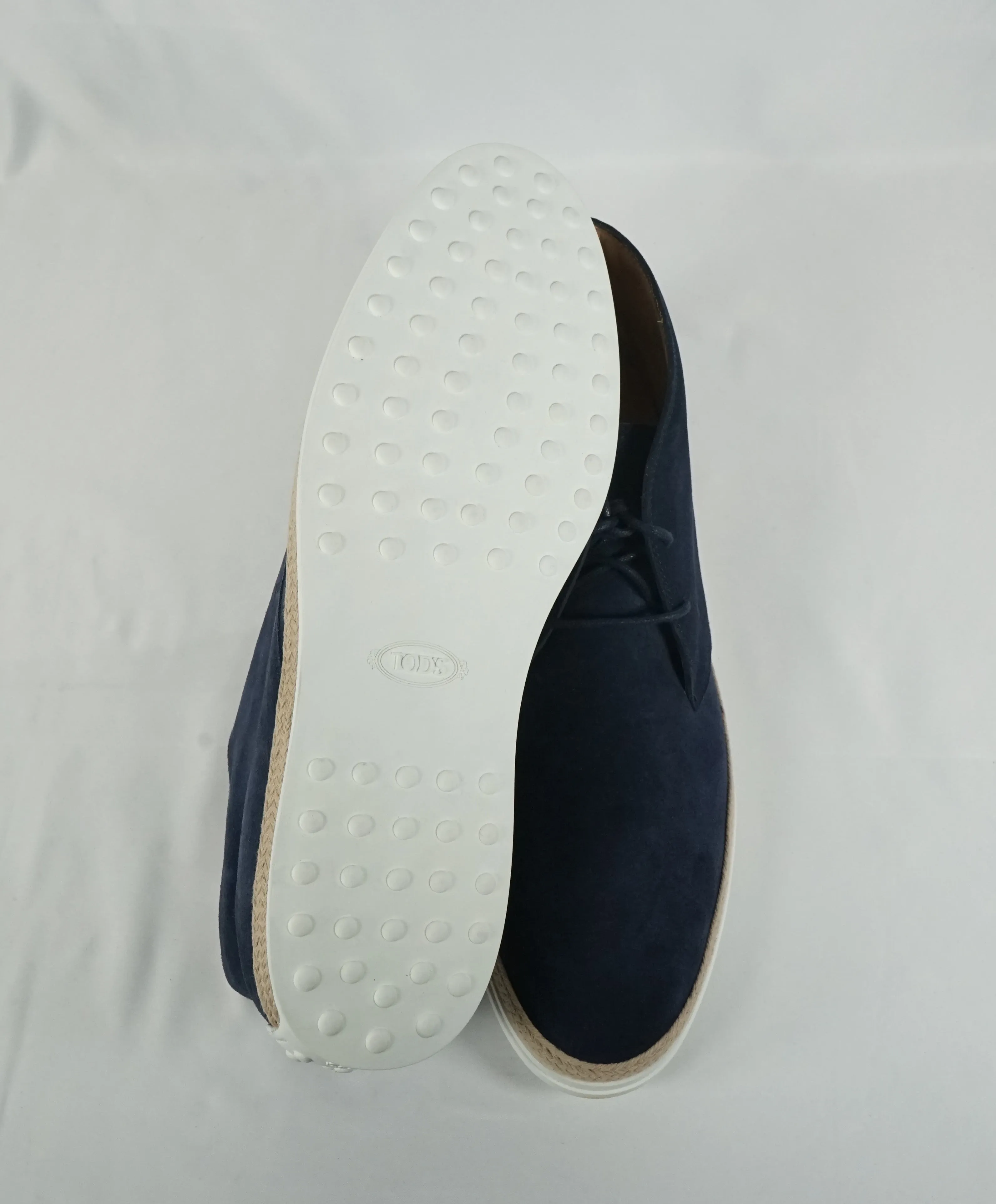 TOD’S - Navy Suede Espadrille Ankle Chukka Boot - 11