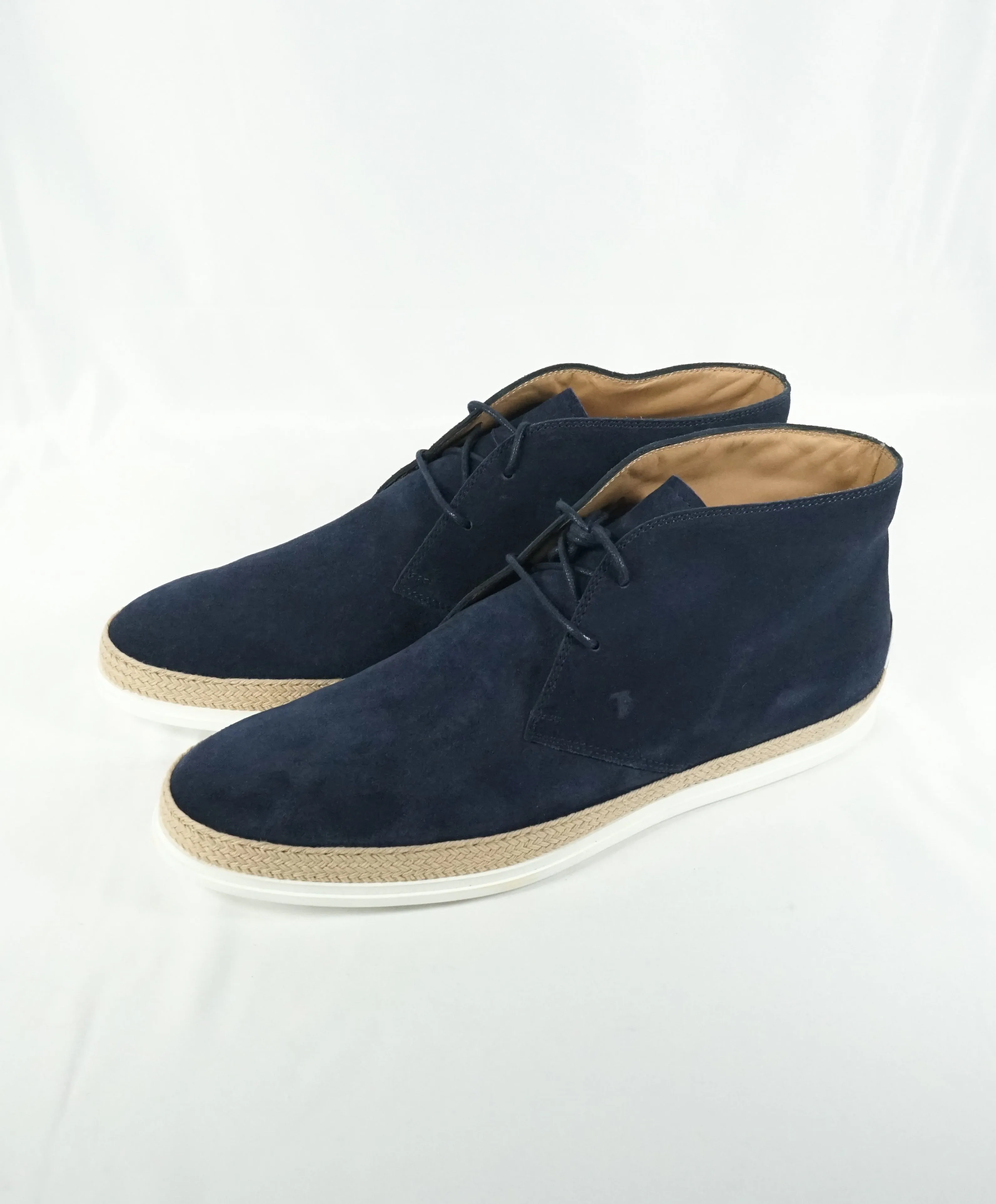 TOD’S - Navy Suede Espadrille Ankle Chukka Boot - 11