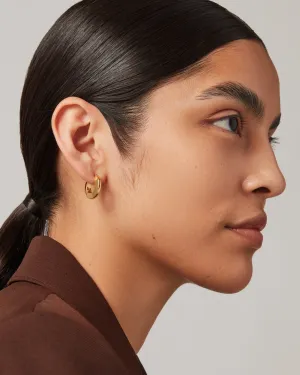 Toni Hinged Hoops Small | Gold