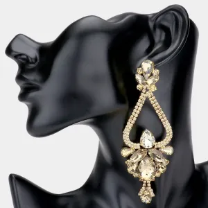 Topaz Crystal Multi Shaped Stone Chandelier Earrings | Statement Earrings | 525987