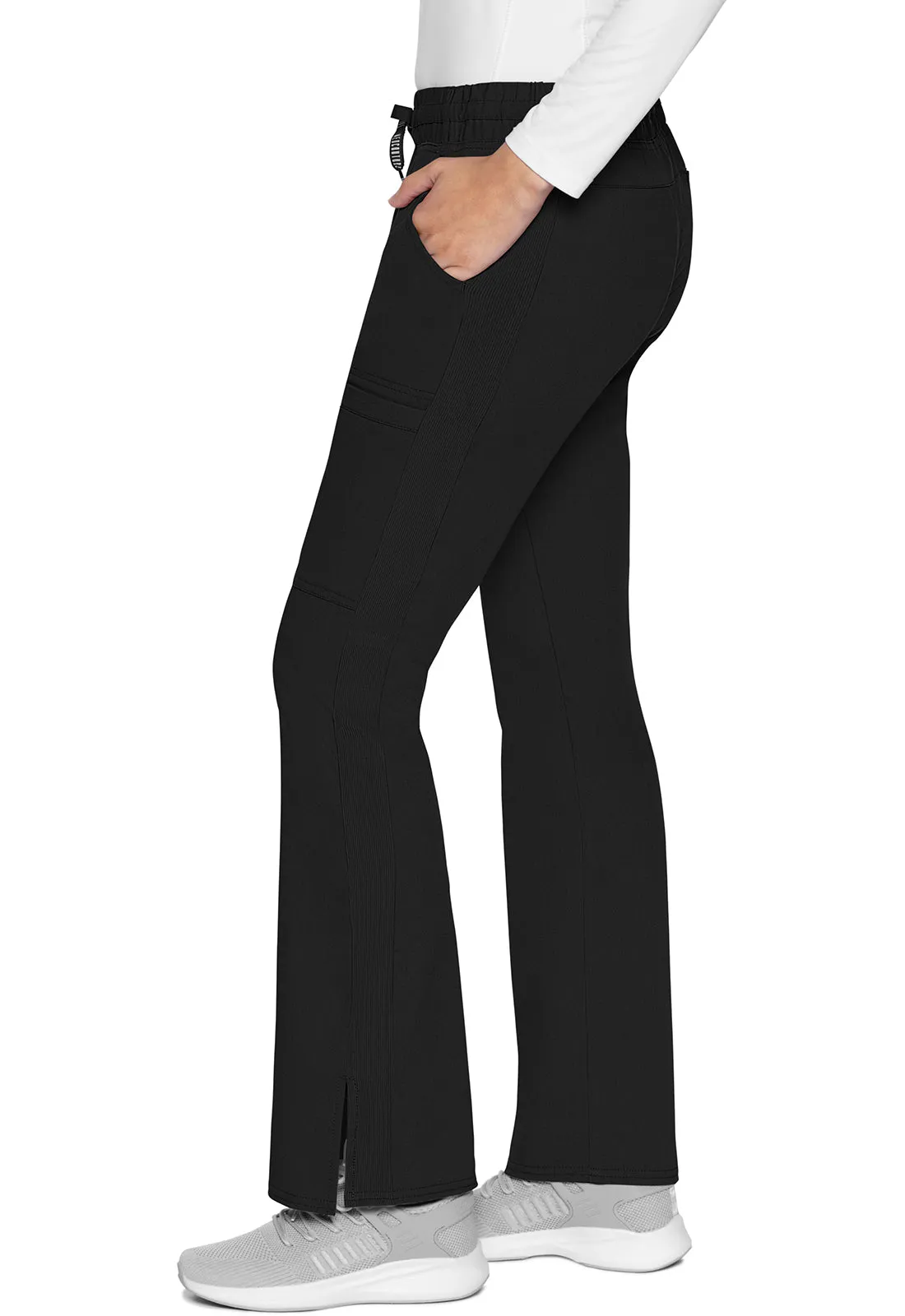 Touch MC007 Natural Rise Drawstring Flare Leg Pants Black