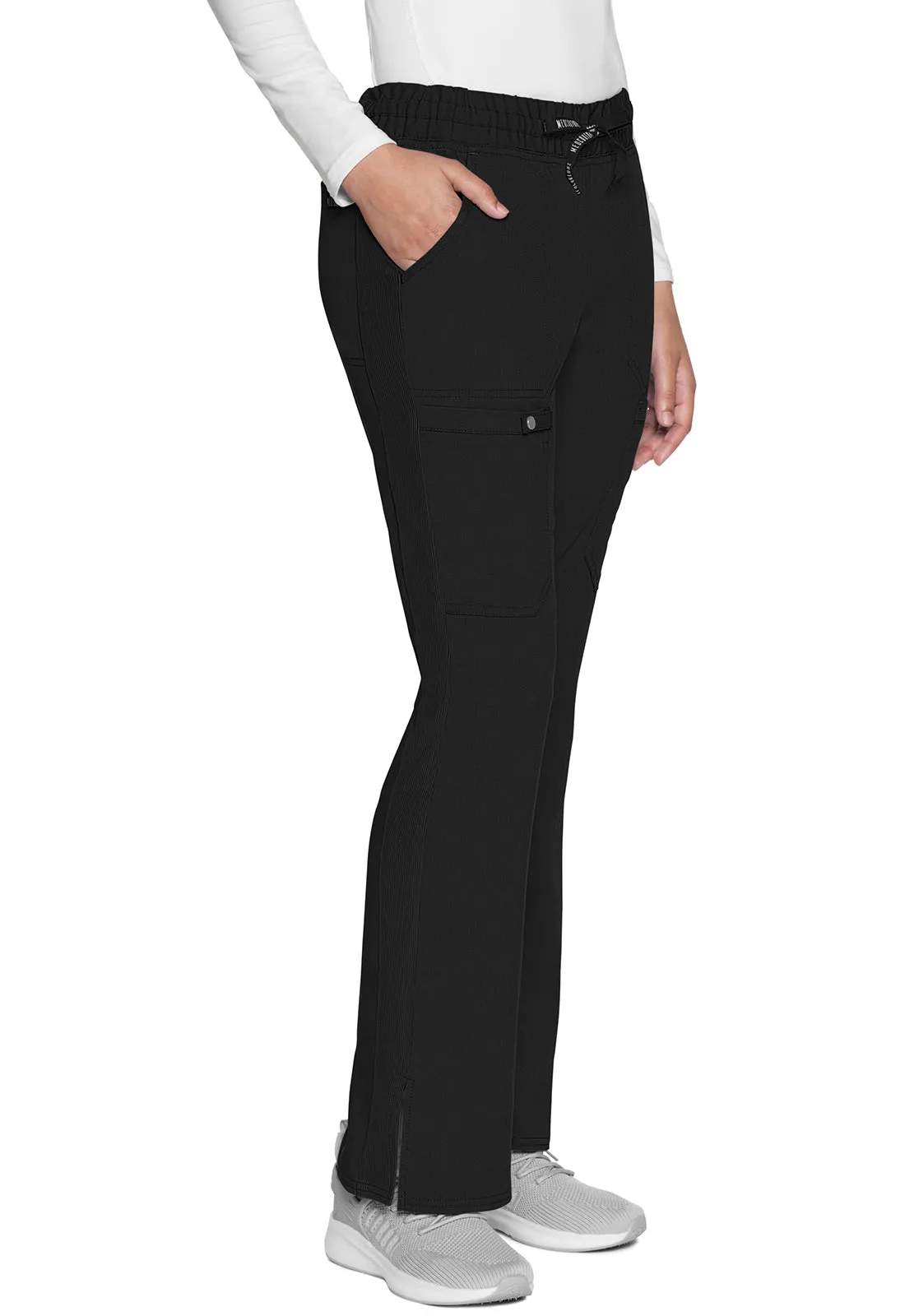 Touch MC007 Natural Rise Drawstring Flare Leg Pants Black