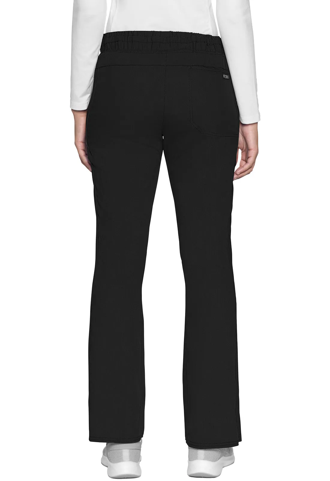 Touch MC007 Natural Rise Drawstring Flare Leg Pants Black