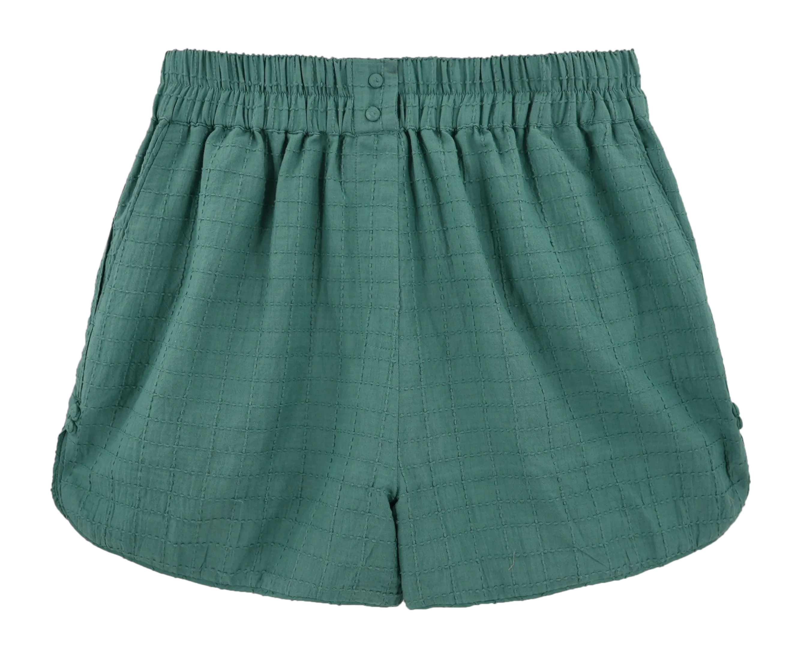 Track Shorts in Teal Stitch