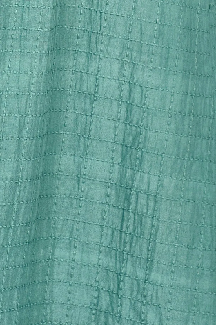 Track Shorts in Teal Stitch