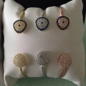 Triangle Evil Eye Bangle
