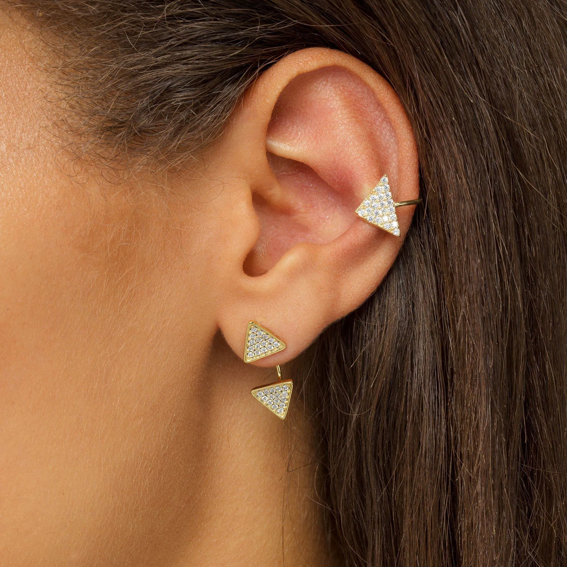Triangle Stone Ear Cuff