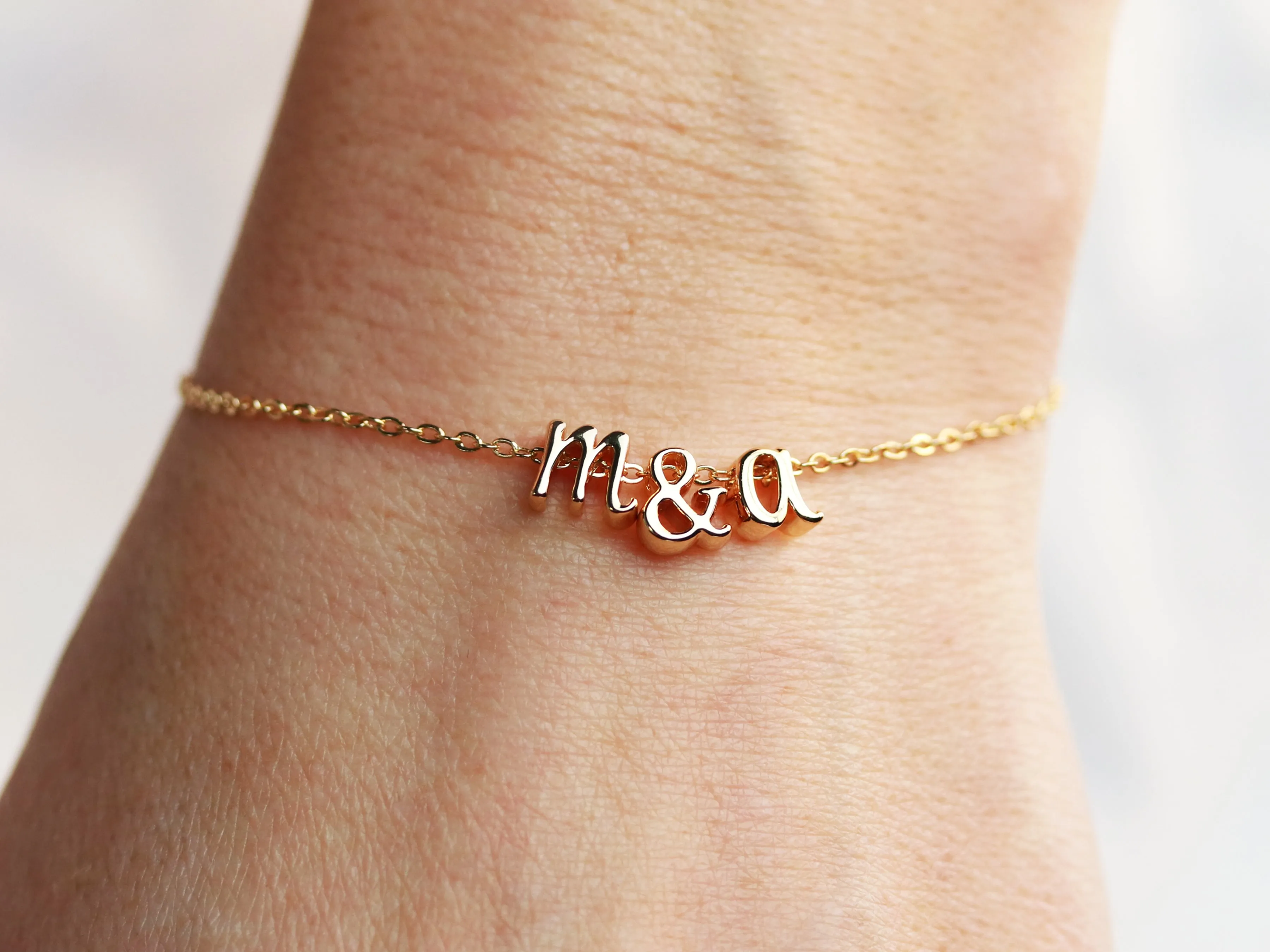 Triple Cursive Bracelet
