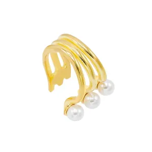 Triple Pearl Ear Cuff