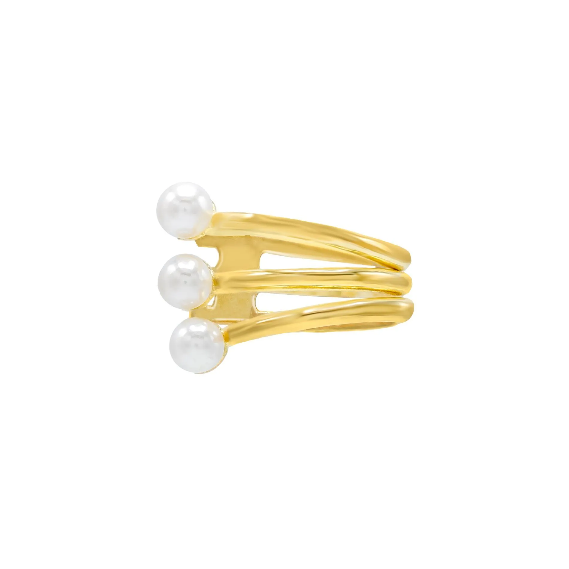 Triple Pearl Ear Cuff