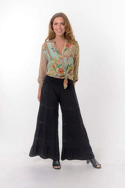 Tropez Pants - White & Black