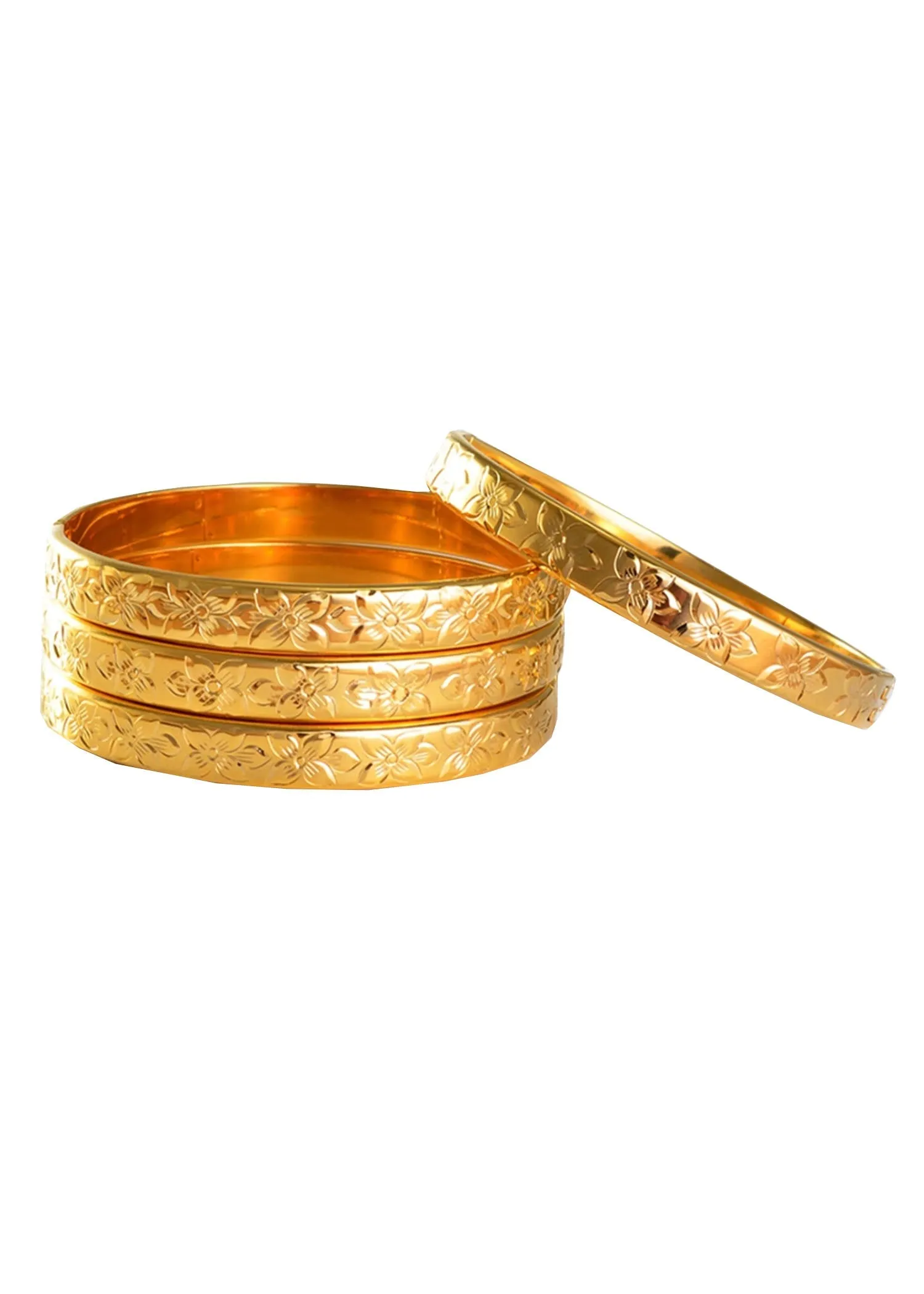 Tropical Bangle Set | Gold