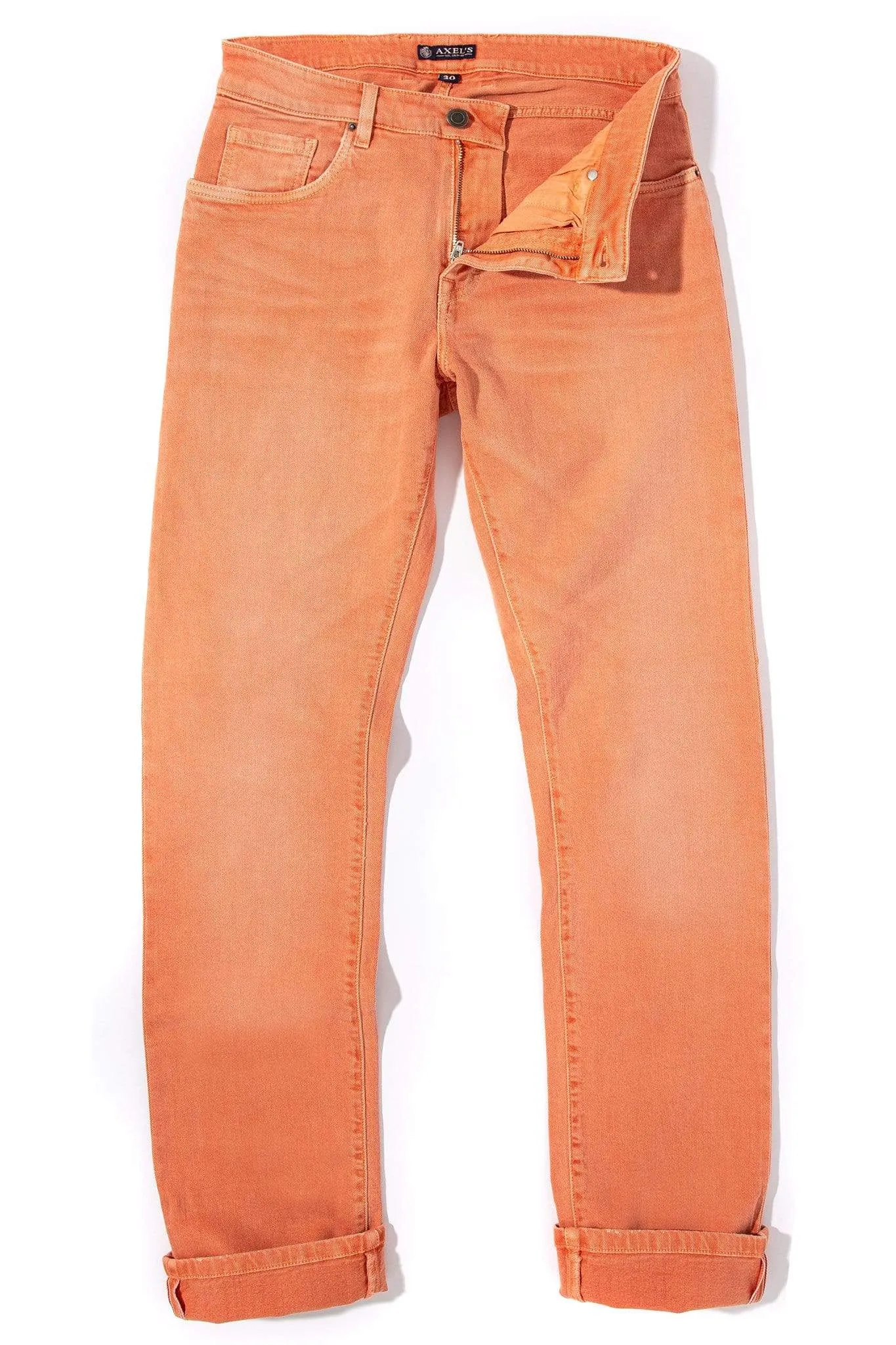 Tucson Selvedge Denim In Tangerine